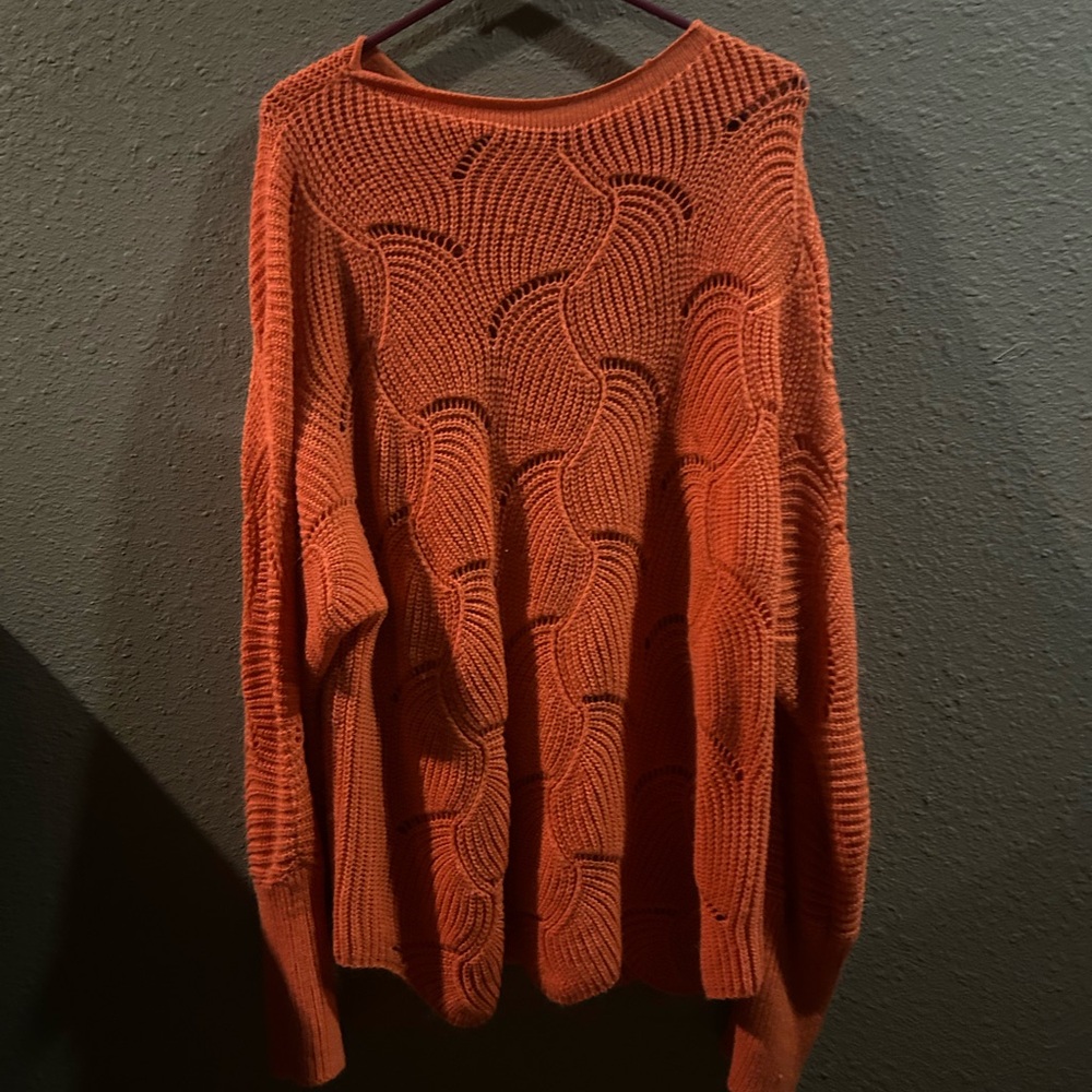 SHEIN Vibrant Orange Knit Top